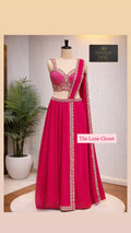 Designer Hot Pink  Lehnga- A Line