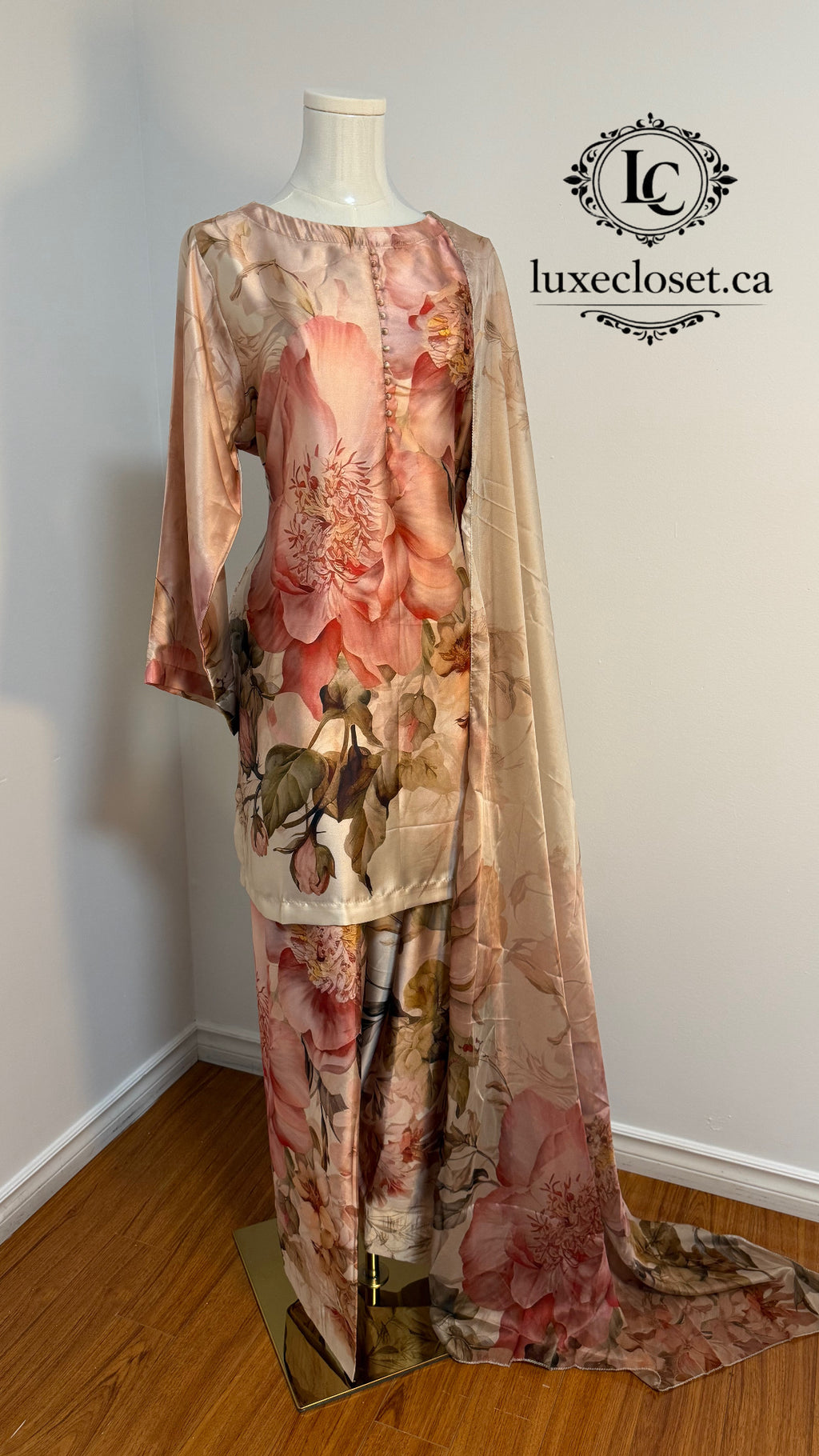 Golden Floral Farshi Salwar Suit