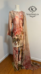 Golden Floral Farshi Salwar Suit