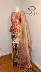 Golden Floral Farshi Salwar Suit