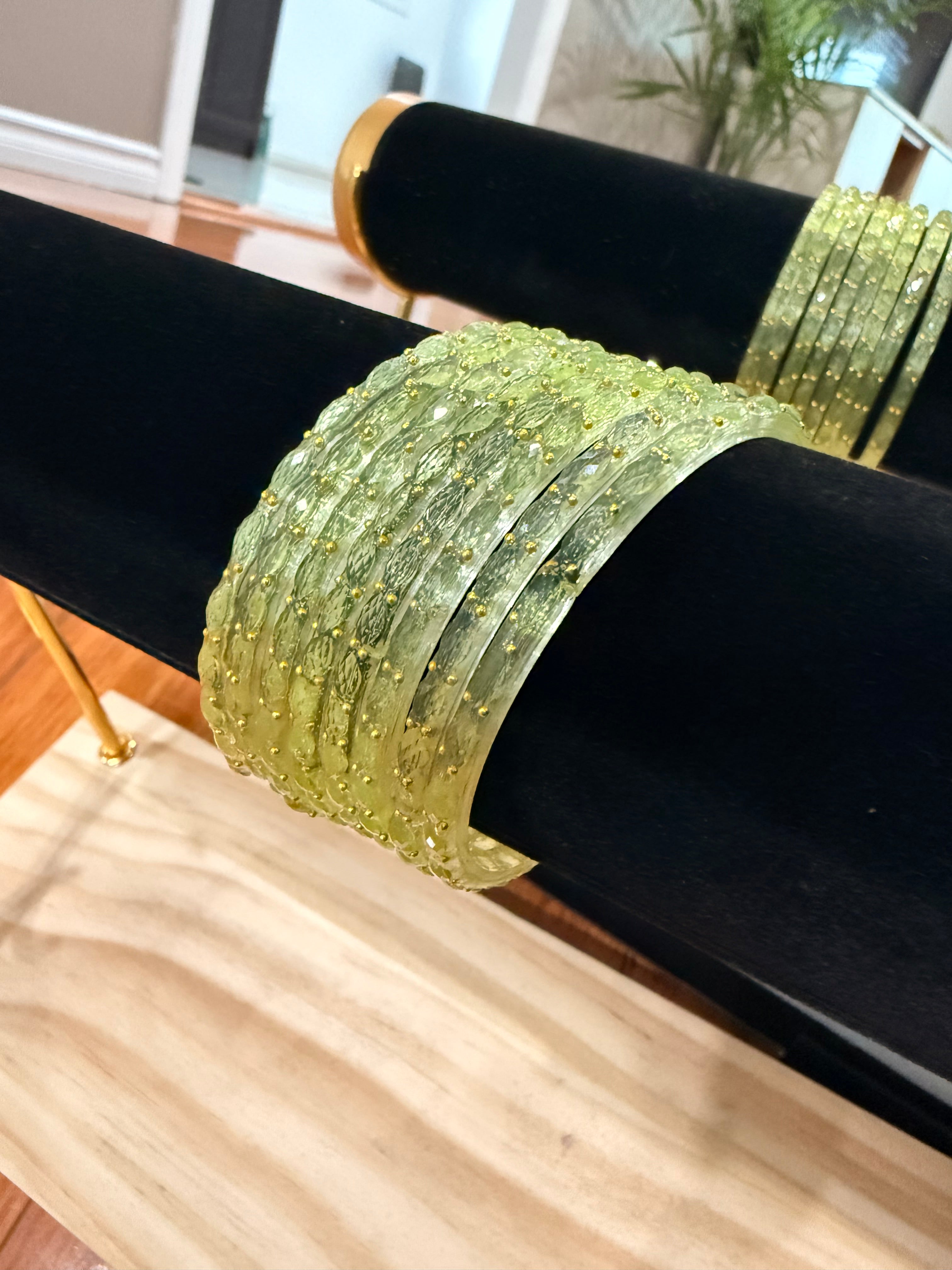 Raindrop Bangles – Lime