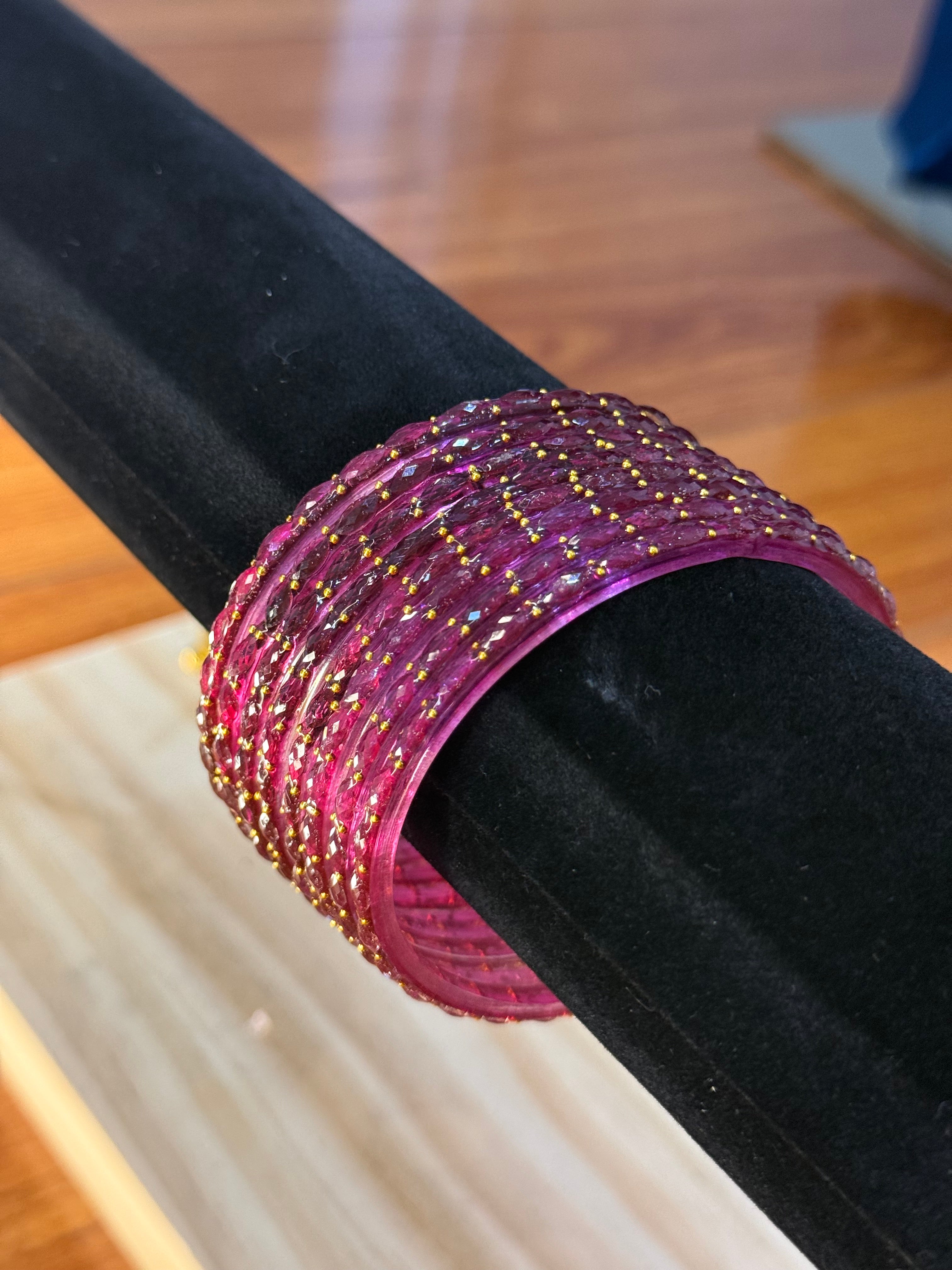 Raindrop Bangles – Mauve