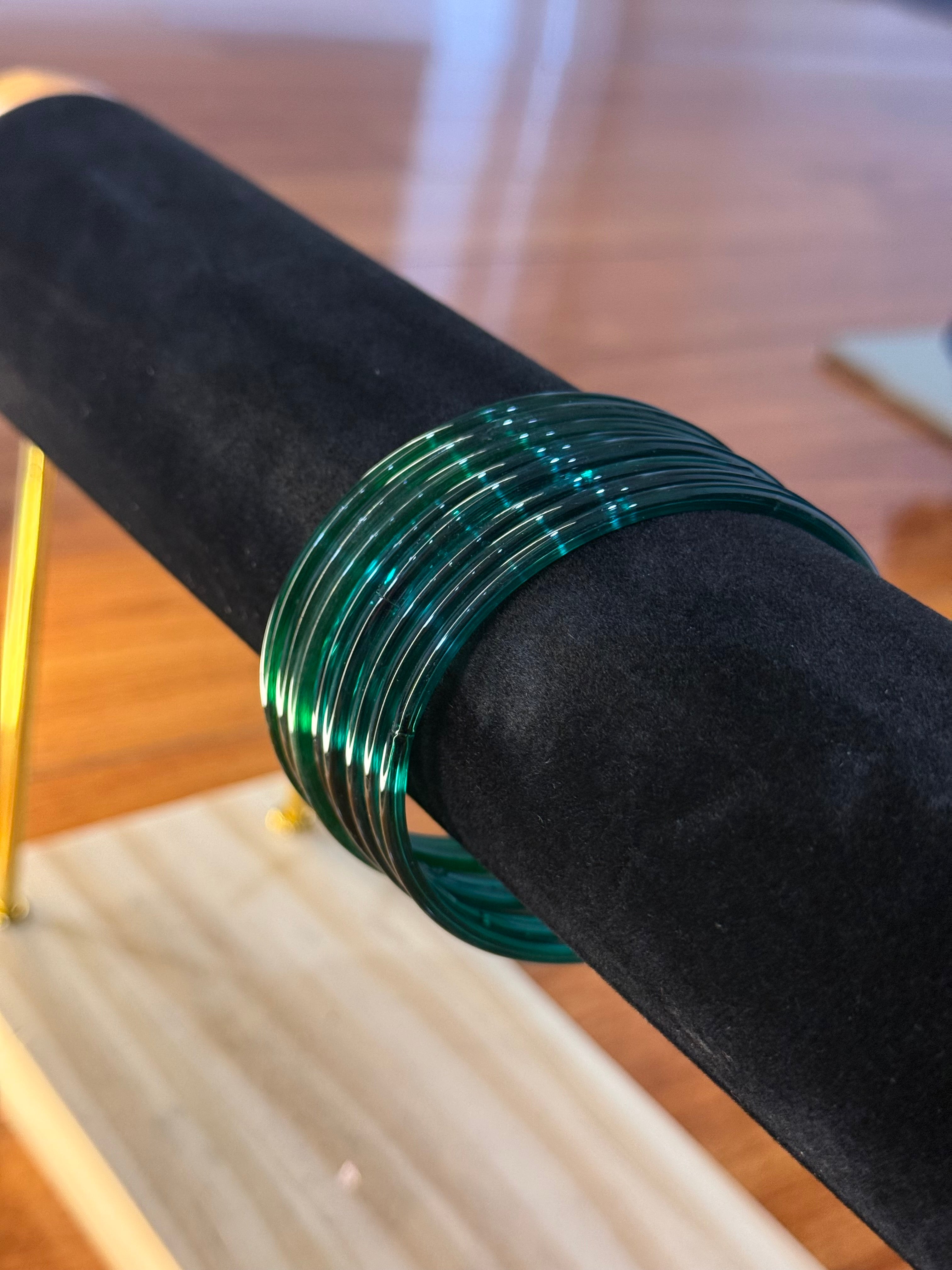 Jelly Bangles- Emerald Green