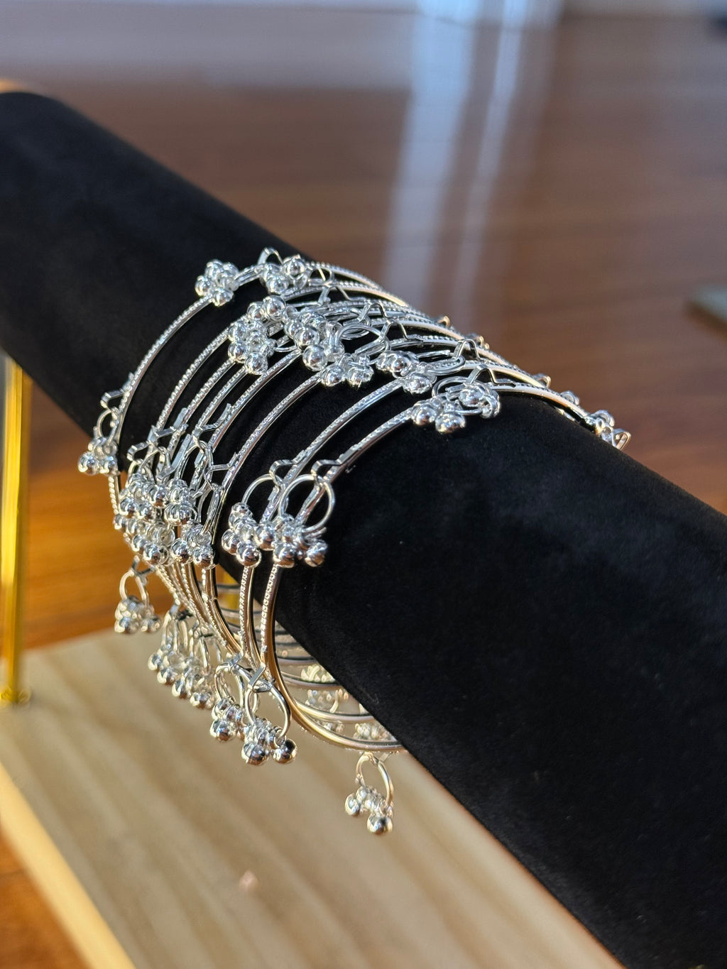 Silver Kashmiri Kare-textured