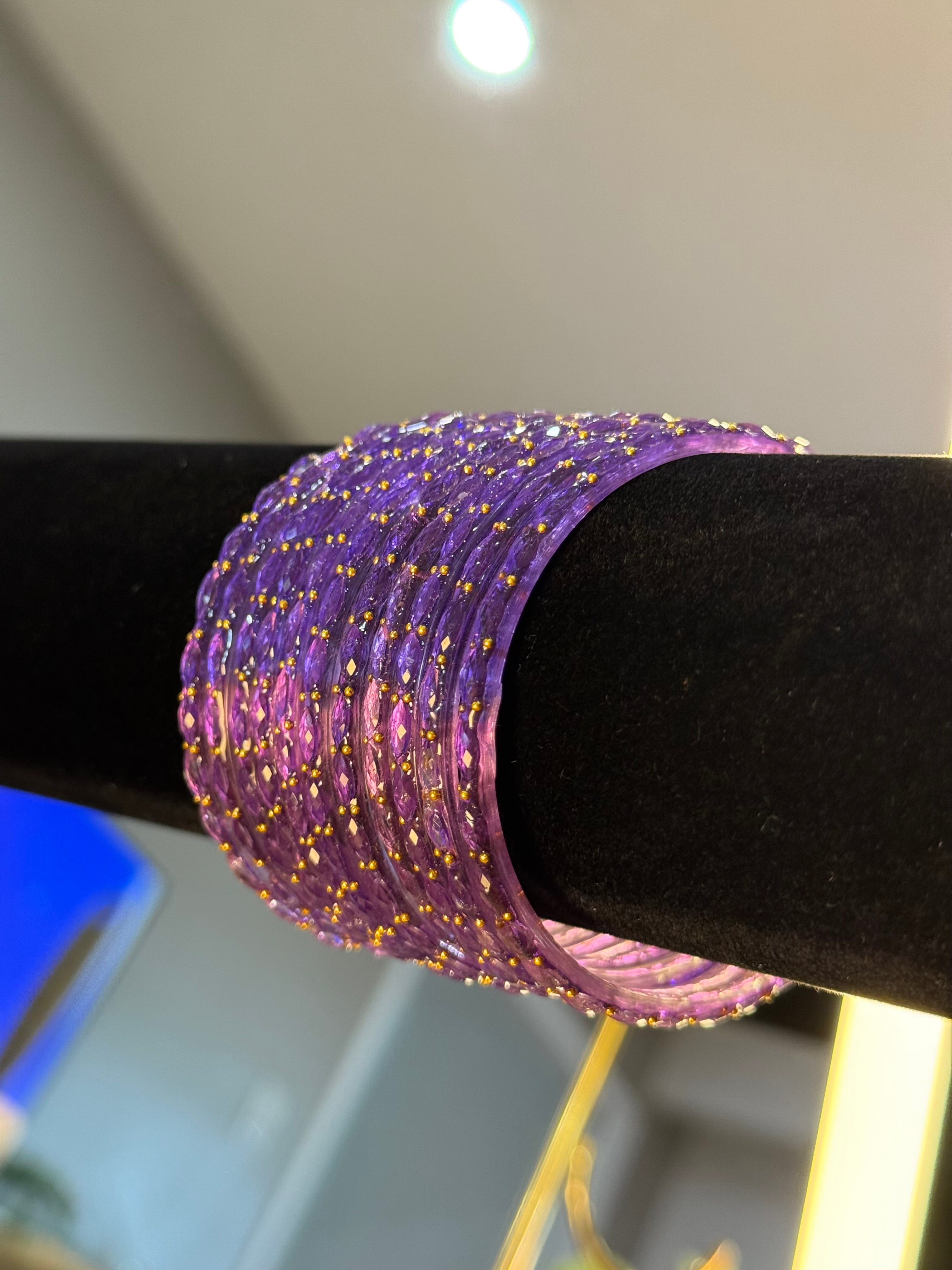 Raindrop Bangles – Purple