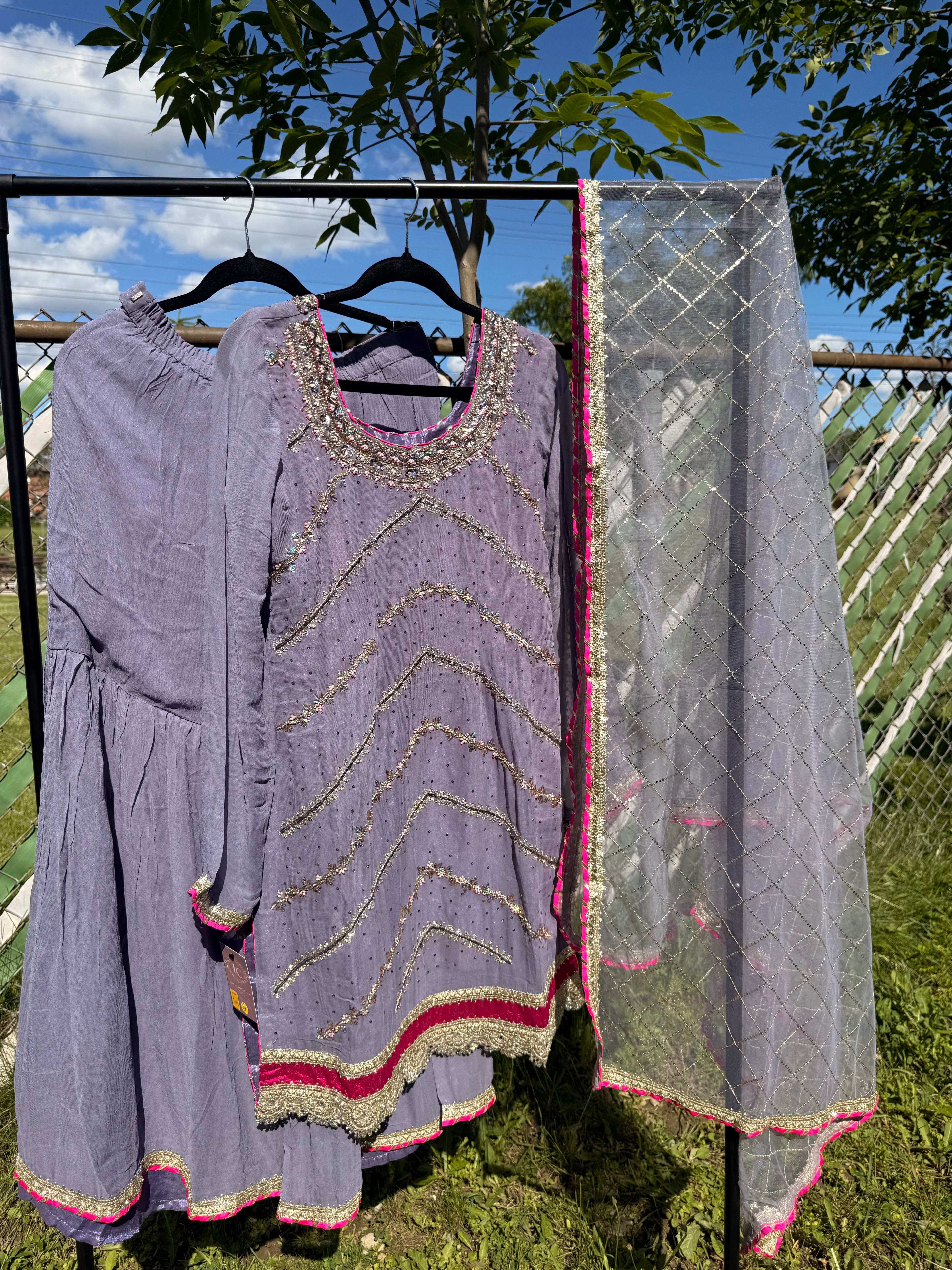 Lavender Sharara suit