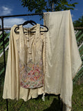 Designer handwork and cutwork  plazo suit