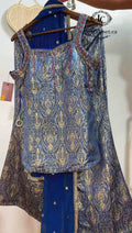 Designer Brocade dress 3pc with Potli