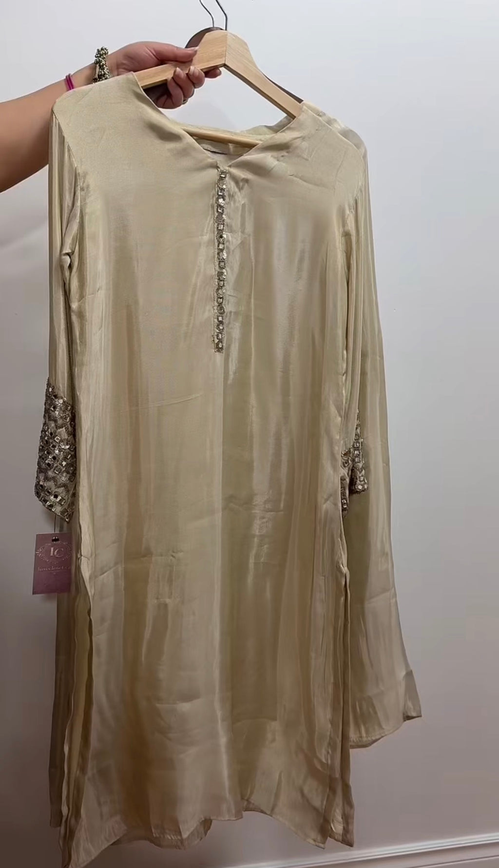 Formal Golden silk co-ord set