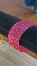 Raindrop Bangles – Pink