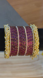 Raindrop with Pearls Set- Mauve