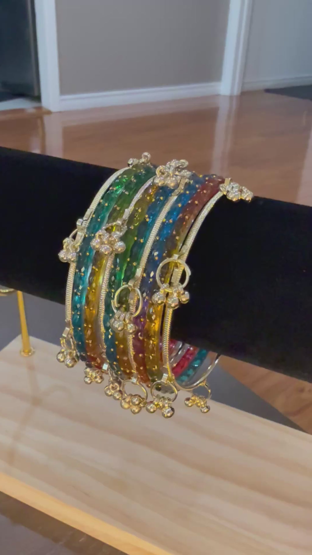 Raindrop Kashmiri Bangles- Multicolor 10pc