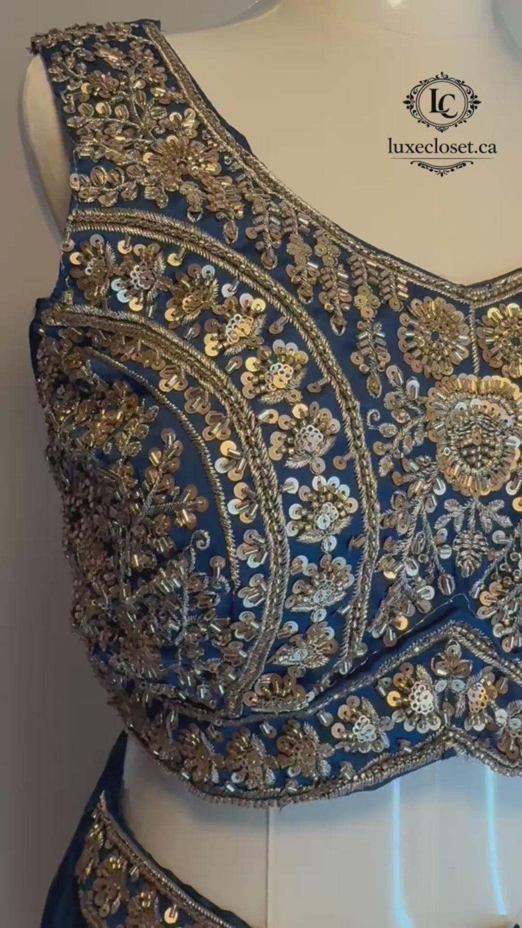 Royal Navy Blue Statement Drape Saree