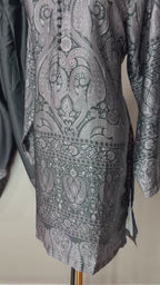 Royal Charcoal Paisley Farshi Salwar Suit