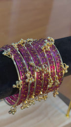 Raindrop Kashmiri Banlges- Mauve